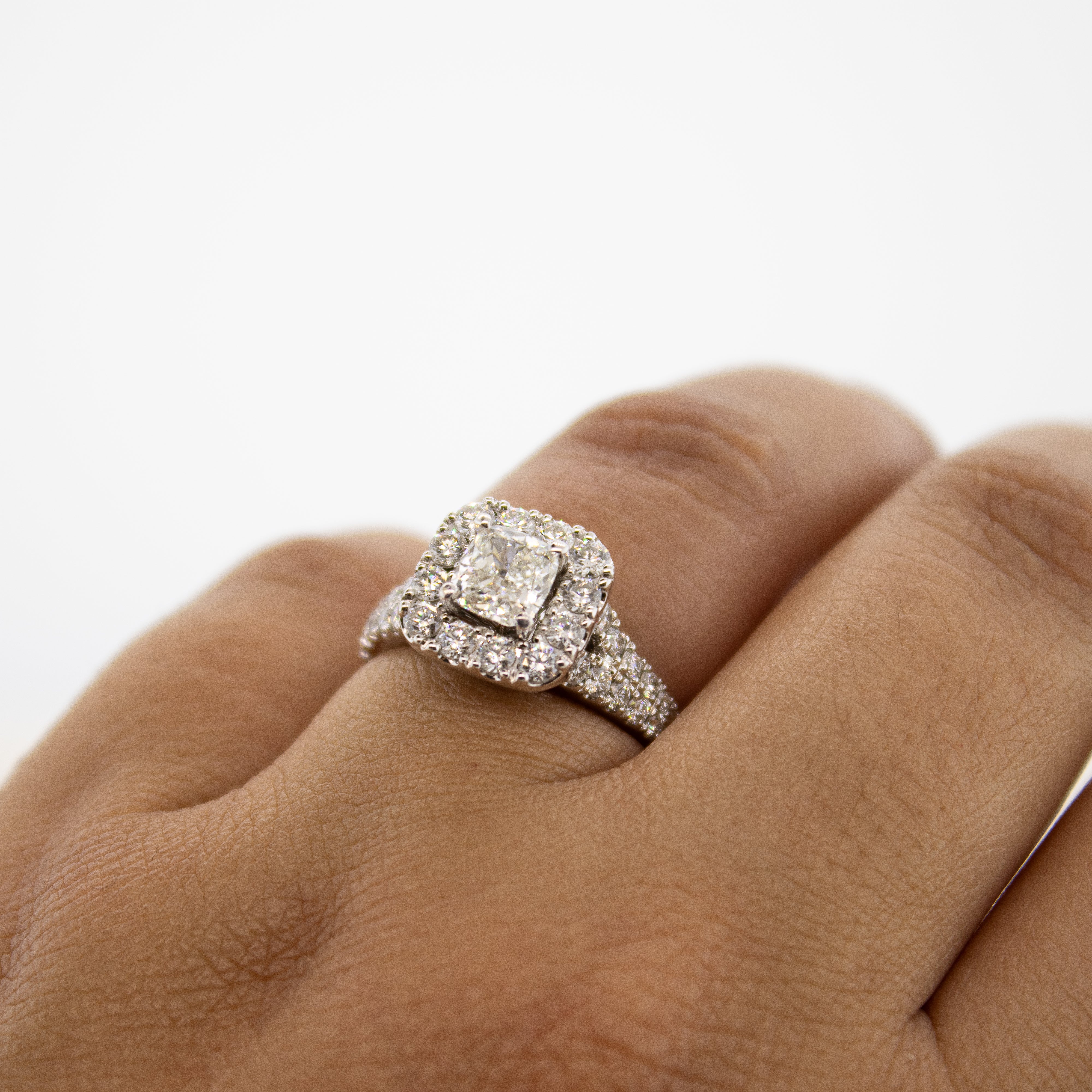 Neil Lane Cushion Cut Diamond Halo Ring Lizzy's Jewelry Loan