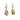 14K Yellow Gold Alaskan Gold Quartz Earrings