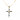 14K Yellow Gold Sapphire & Diamond Cross Necklace