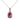 Designer Rose Gold Rhodolite Garnet and Diamond Necklace